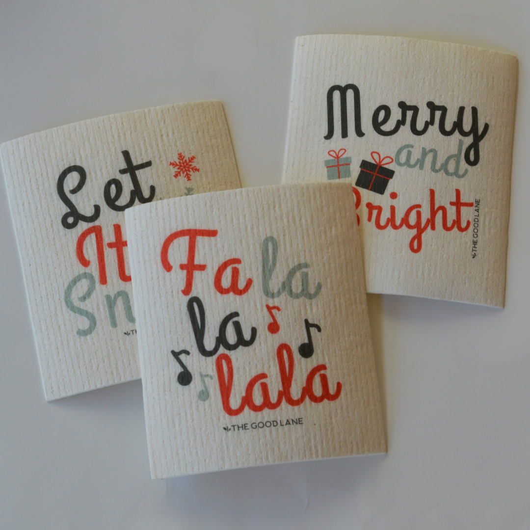 Holiday Phrases Sponge Cloth Bundle